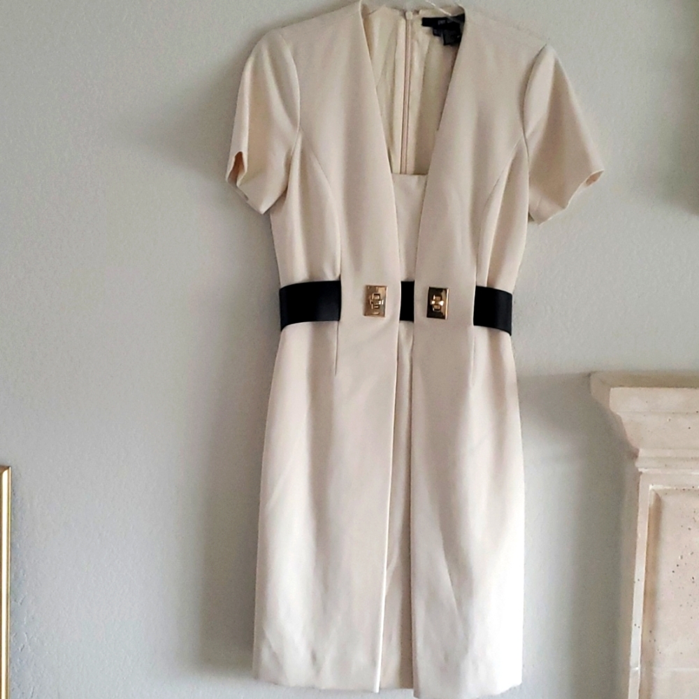Carlisle/perse off white dress